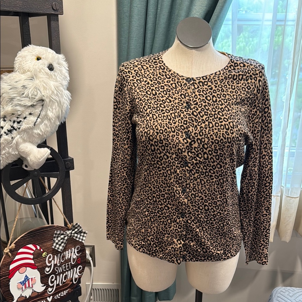 Leopard Print Women's Cardigan